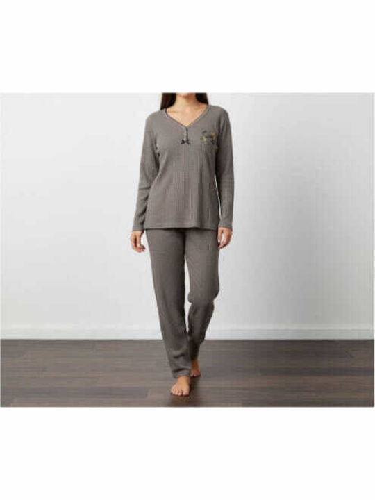 Asel Winter Women's Pyjama Set Brown