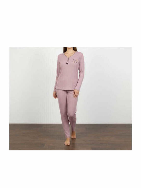 Asel Winter Women's Pyjama Set Pink