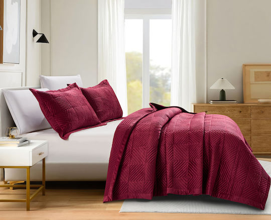 Liolios Home Покривало King Size Burgundy 260x240см