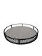 Metal-Wood Decorative Tray White-Black "Zig-Zag Design" 37x6cm