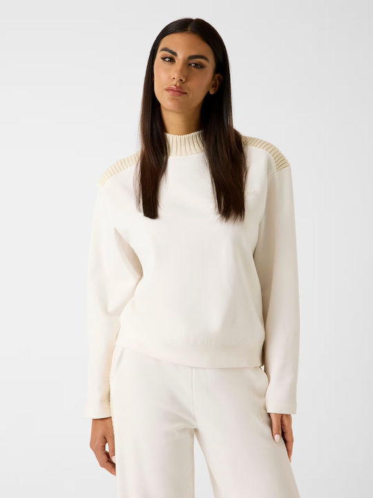 Guess Women's Long Sleeve Sweater Cotton White