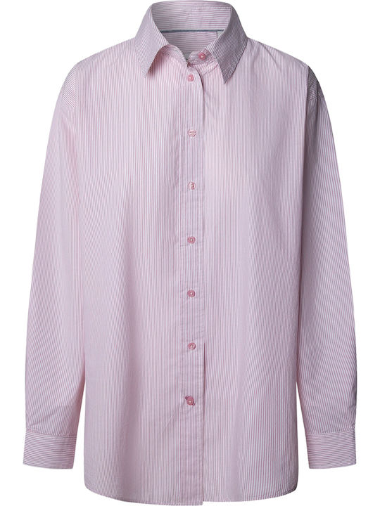 Pepe Jeans Women's Long Sleeve Shirt Mauve Glow...