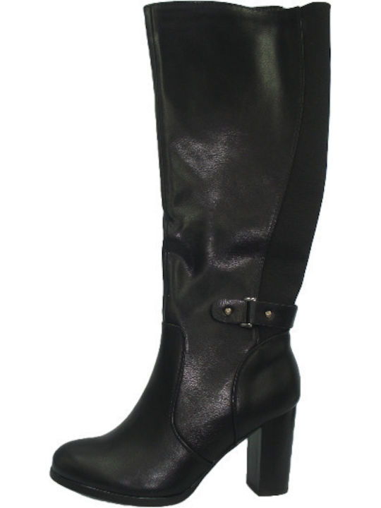 High Heel Women's Boots with Rubber Black