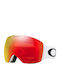 Oakley Snow Mască de Schi & Snowboard pentru Adulți Albă cu Lentilă Roșie