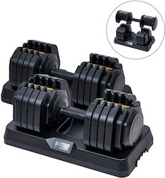 inSPORTline DuraBell Hantelset 2x 20,5kg mit Ständer