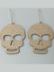Wooden Skull Engraved Earrings Toxylo