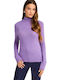 Women's Long Sleeve Sweater Turtleneck Lilacc