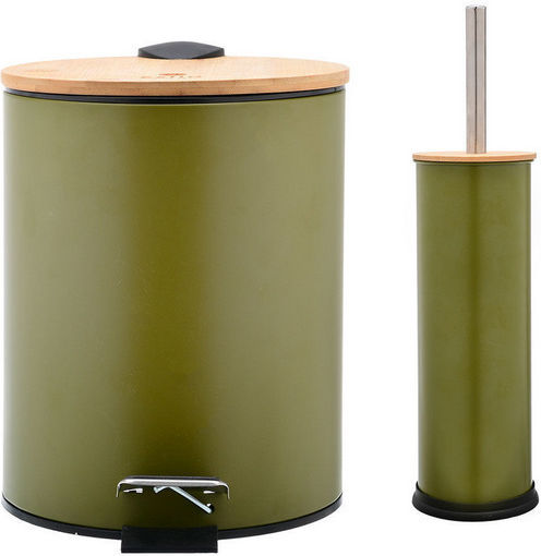 Estia Satz Papierkorb-Pingal Olive Series Sanftes Schließen 5lt Olivgrün