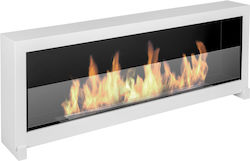 Bioethanol-Kamin Standbox 120cm Weißes Glas