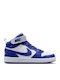 Court Borough Mid 2 Παιδικά Sneakers High με Σκρατς Λευκά CD7782-130