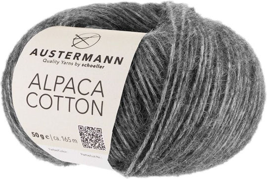 Alpaca Cotton Yarn 165 M 50g Alpaca Cotton Austermann Gray