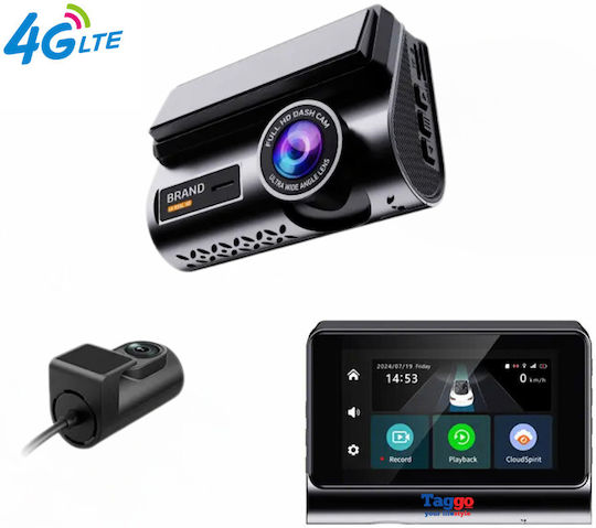 Taggo 1440P Windshield Car DVR, 3" Display