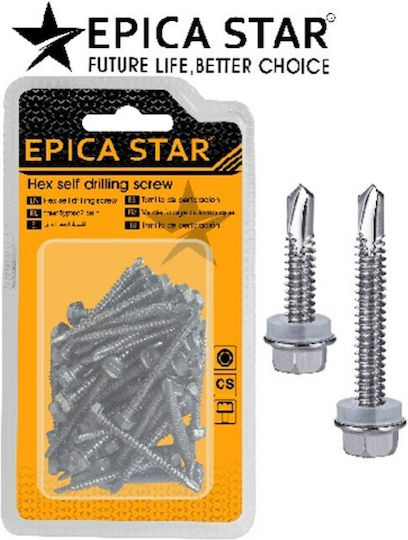 Epica Star Βίδα Εξάγωνη με Διάμετρο M4.2 και Μήκος 50mm 60τμχ