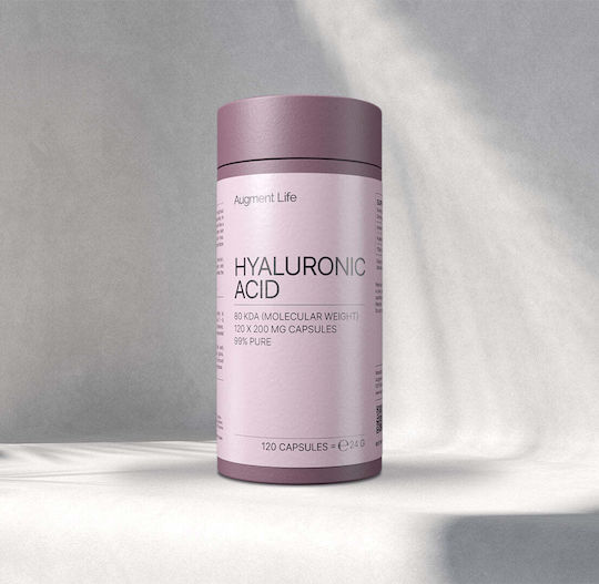 Augment Life Hyaluronic Acid 200mg Supplement for Healthy Hair Skin and Nails 120 Capsules