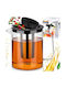 Orion Teapot with Filter Glass Black 1500ml