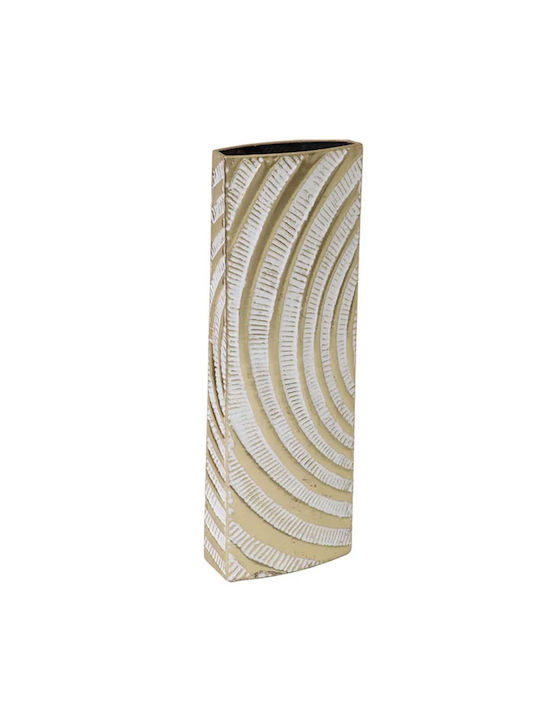 Marhome Vază Decorativă Metalic Auriu 16.5x8.9x49.5cm 1buc