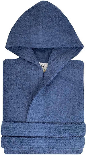 Astron Italy Kids Hooded Bathrobe Navy Blue
