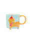 Winkee Becher Keramik Blau 500ml