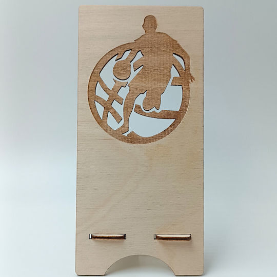 Wooden Desk Cell Phone Stand Basketball Design Toxylo