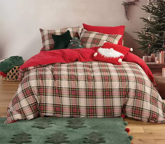 Nef-Nef Homeware Set Einzel 3Stück 160x260cm Noel Red, Grey