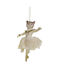 Katze Ballerina Hängender Weihnachtsbaumschmuck Polyresin 9x4x15 cm