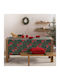Nef-Nef Homeware Mistletoe Weihnachtlich Tischtuch Stoff Grün L140xB140cm.