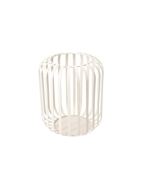 Koopman Metallic Lantern White 16x18.5x18.5cm