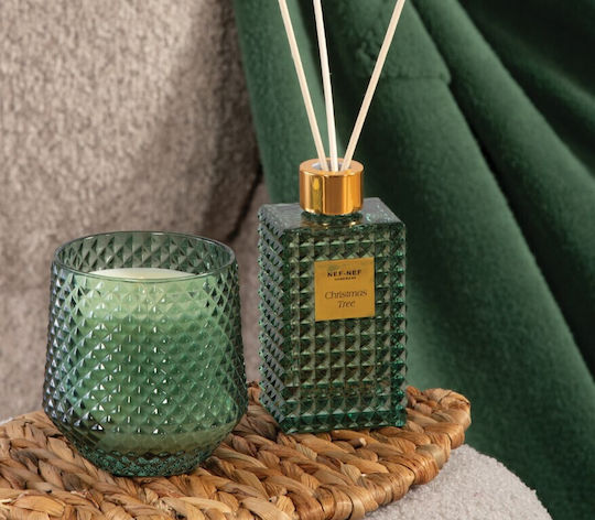 Nef-Nef Homeware Χριστουγεννιάτικο Κερί Πράσινο Christmas Tree