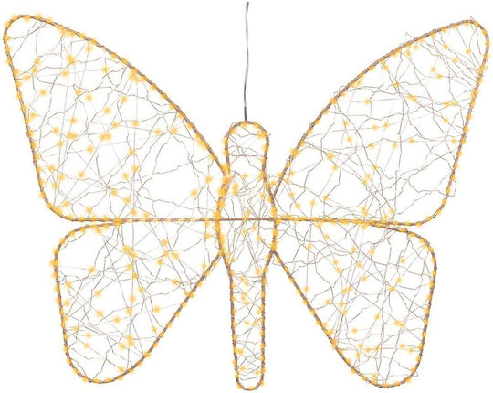 Lumineo Luminous Decoration Lumineo Gold Metal Butterfly 43 x 58 Cm