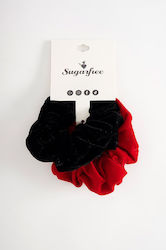 Set 2 Elastice Pentru Păr Catifea Scrunchies Negre