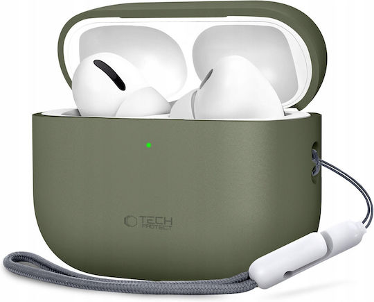 Tech-Protect Silicone Case Silicone in Green color for Apple AirPods Pro 3