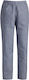 Blue Checked Chef Pants Bianco Blue Egochef 350...