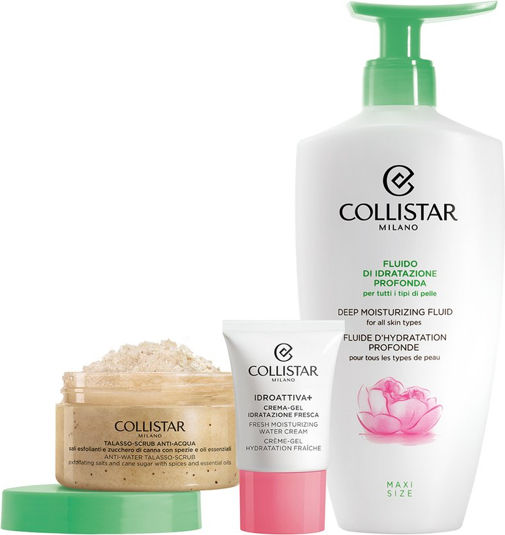 Collistar Corpo SetDeep Hydration Skin Care Set for Moisturizing & Body Cleaning 3pcs