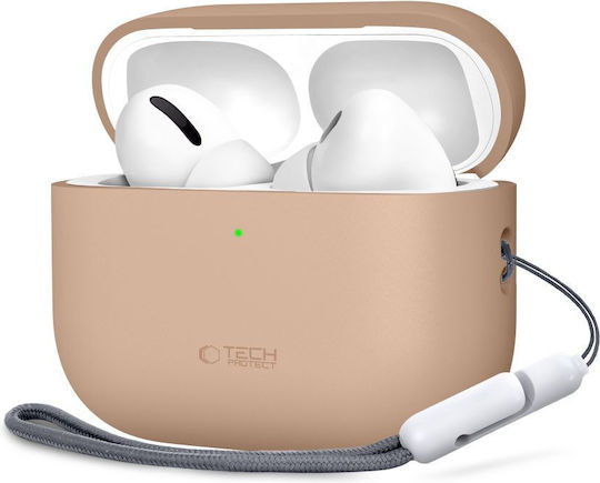 Tech-Protect Silicone Hülle Silikon in Braun Farbe für Apple AirPods Pro 3