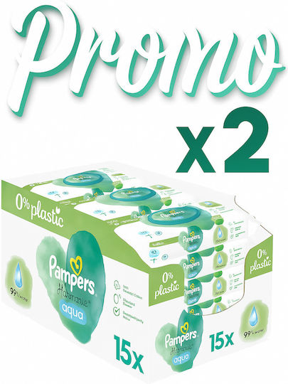 Pampers Harmonie Aqua Baby Wipes with 99% Water, without Alcohol & Parabens 30x48pcs
