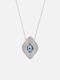 Chrysothemiss Colier Imperial Blue Placat Cu Platină Cristal Albastru