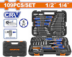 Wadfow WHS2109 Werkzeugkoffer mit 109 Werkzeugen Wadfow WHS2109 Werkzeugkoffer mit 109 Werkzeugen