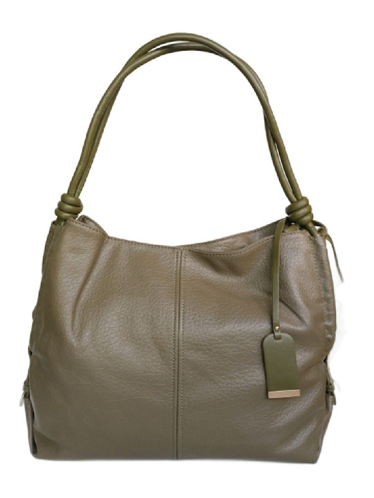 Leather Women's Bag Shoulder Green