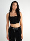 Damen Korsett Bluse mit Trägern Black