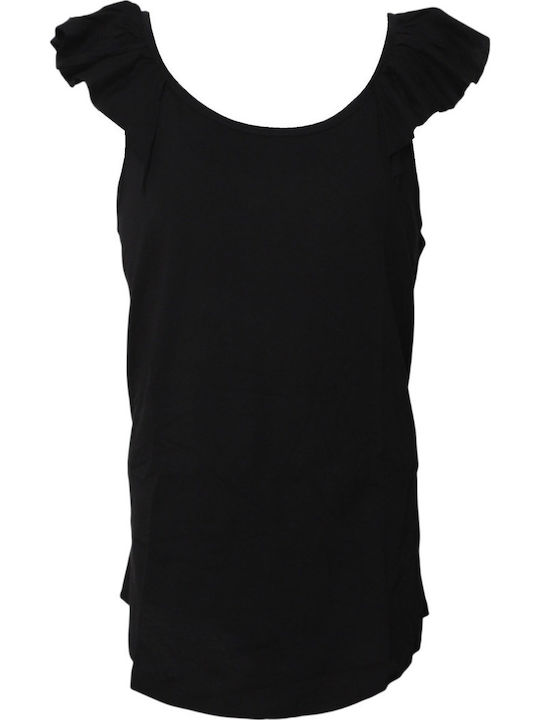 Freddy Damen Bluse Baumwolle Tierdruck Schwarz