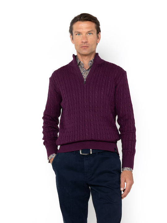 The Bostonians Long Sleeve Burgundy Sweater