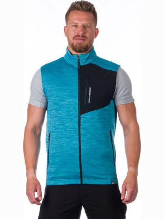 Sleeveless Jacket Blue Melange