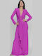 Maxi Kleid für Hochzeit / Taufe Fuchsia