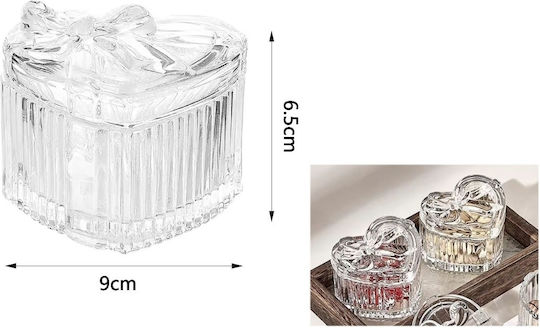 Vintage Glass Sweet Jar with Lid Transparent 6.5x9cm