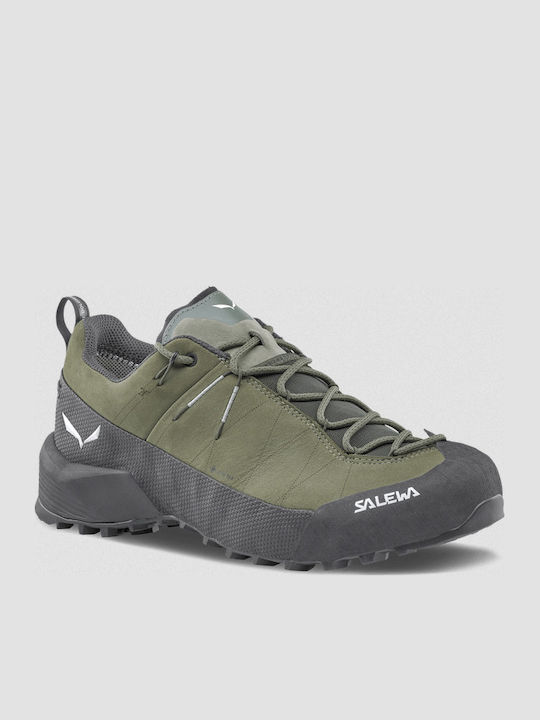 Salewa Wildfire Leather 2 Men's Waterproof Hiking Shoes With Gore-Tex Membrane Green
