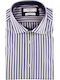Long-sleeved Cotton Shirt Striped Blue