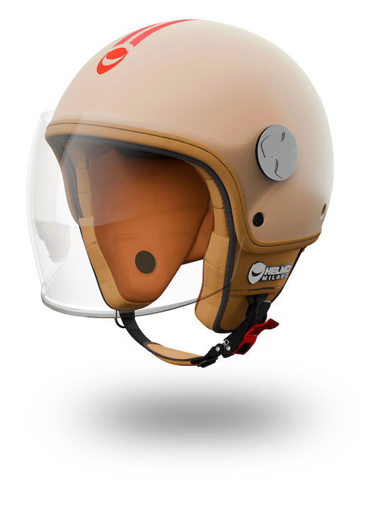 Helmo Milano Veloce Burgunder Motorradhelm Jet ECE 22.06
