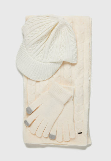 Beanie Beanie Knitted in White color