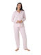Pijamangel Winter Damen Pyjama-Set Pink