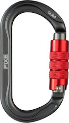 Fixe Oliba Twist Lock Anthracite Red Lockable Carabiner